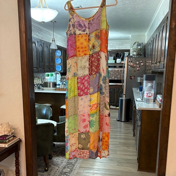 Sacred Threads Multicolor Patchwork Maxi Dress - Picture 1 of 5